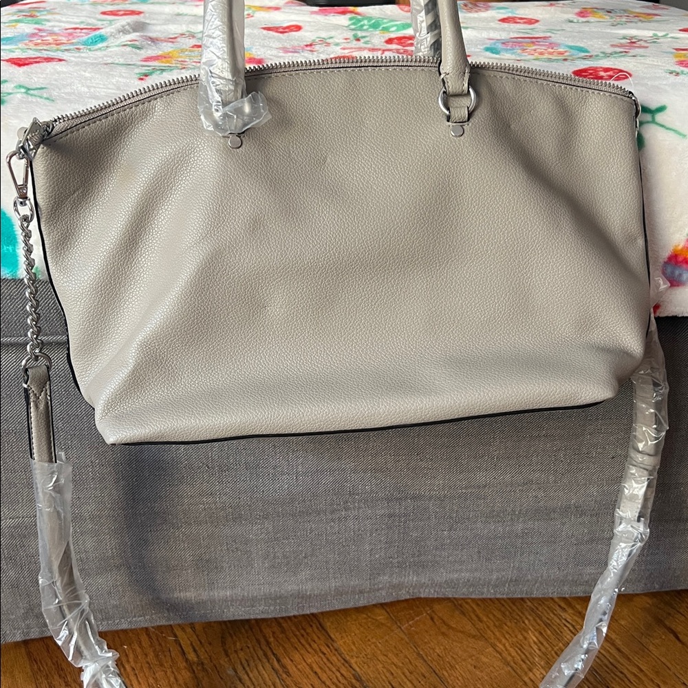 Victoria's Secret Gray Shoulder Bag with Chain Detail - Picture 2 of 4